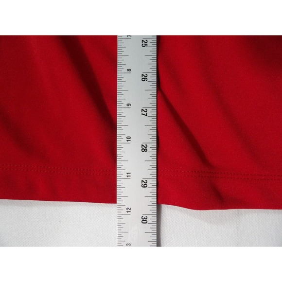 Venezia 3X 26/28 Red Blouse Button Collar Slinky Polyester Career Business NWT - Picture 8 of 9